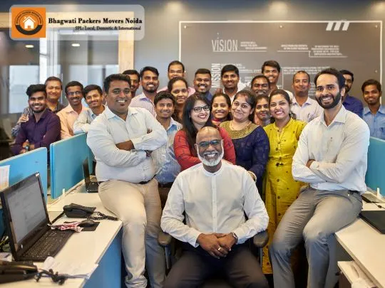 Staff if Happy after shifting new office